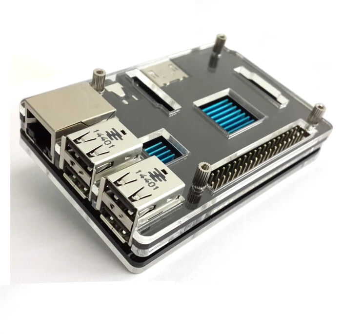 Raspberry Pi Модель B + Plus черный чехол Корпус коробка прозрачный двусторонний цвет