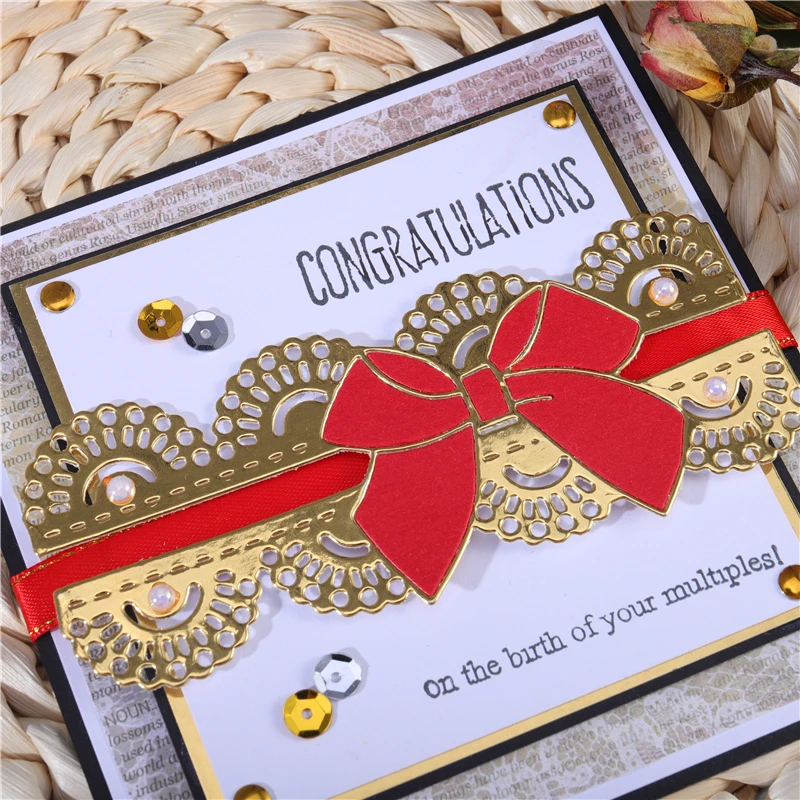 DiyArts лук границы штампы металла резки умереть для скрапбукинга декоративная