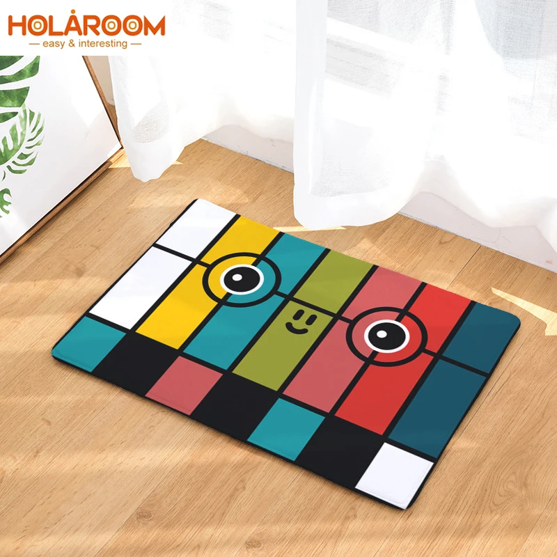 

Vintage Door Mat Anti-Slip Doormat Washable Game Player Camera Printed Carpets Bedroom Rug Floor Flannel PVC Mats Home Decor
