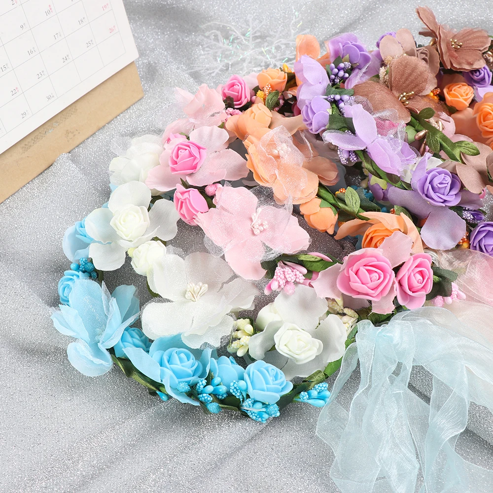 Новый дизайн модные повязки на голову свадебный цветок повязка свадебные