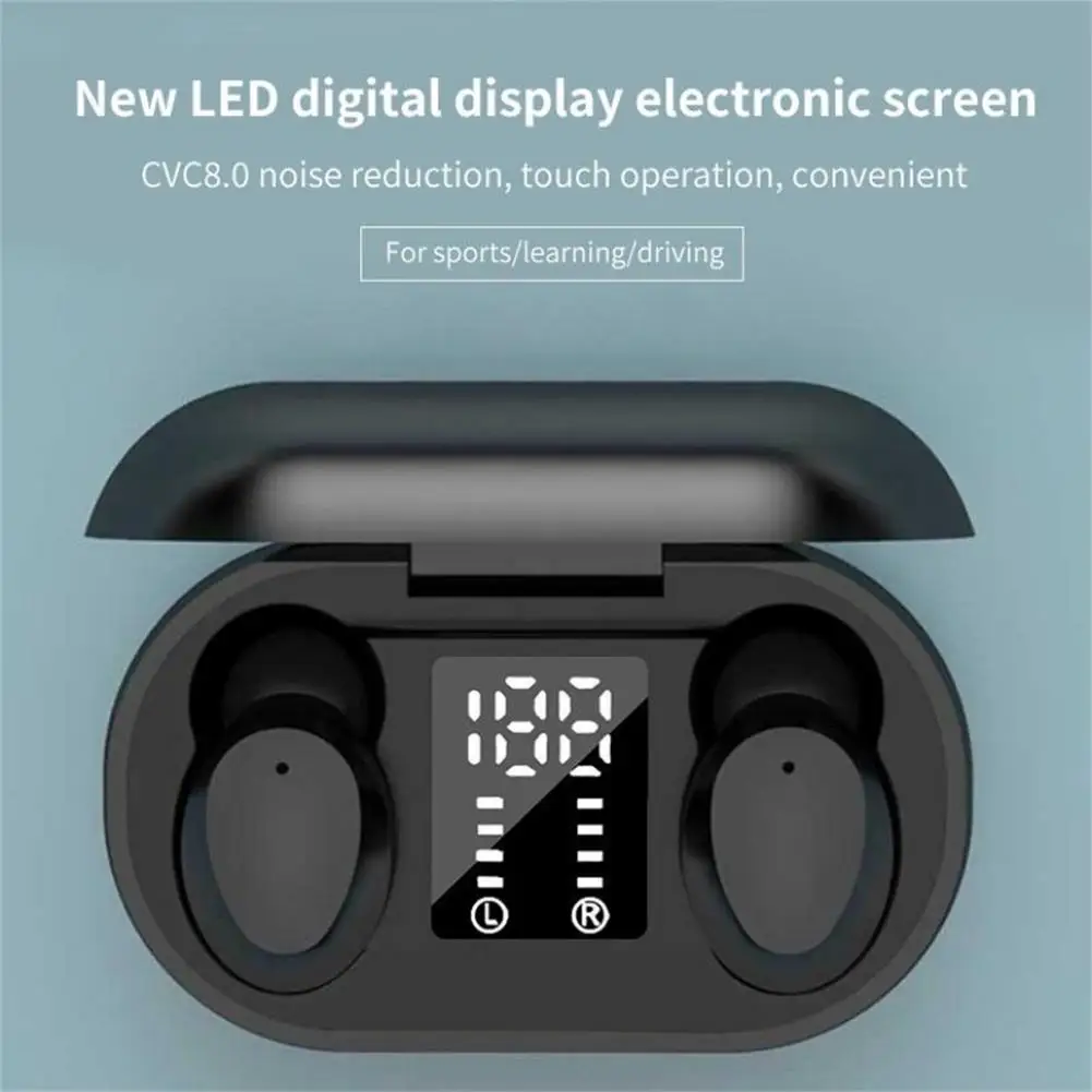 

Earphones F12 Bluetooth 5.0 Earphone Earbud Stereo Sports Waterproof Earbud LED Display Wireless Headset Headset Wireless