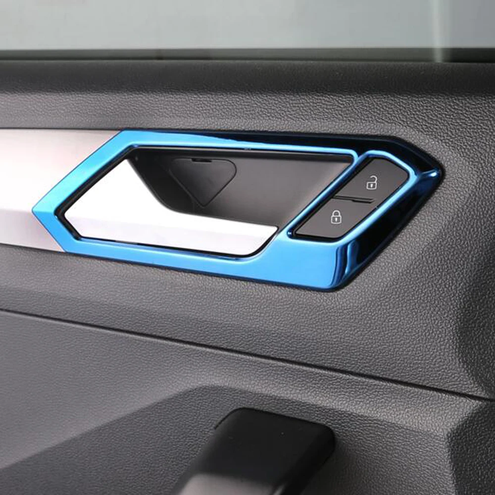 Для Volkswagen Vw T ROC TROC 2017 2018 2019 автомобильные аксессуары нержавеющая сталь внутренняя