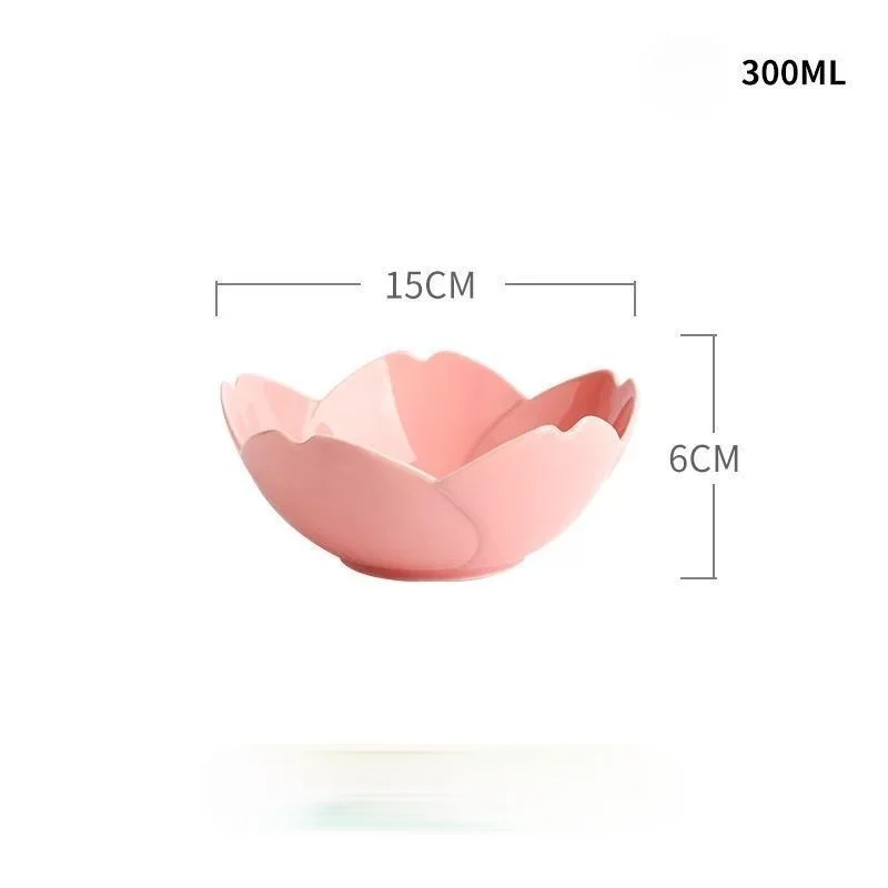 

Japanese Sakura Plate Household Ceramic Western Food Plate Dessert Plate Girl Heart Tableware Fruit Bowl Cute Breakfast Plate