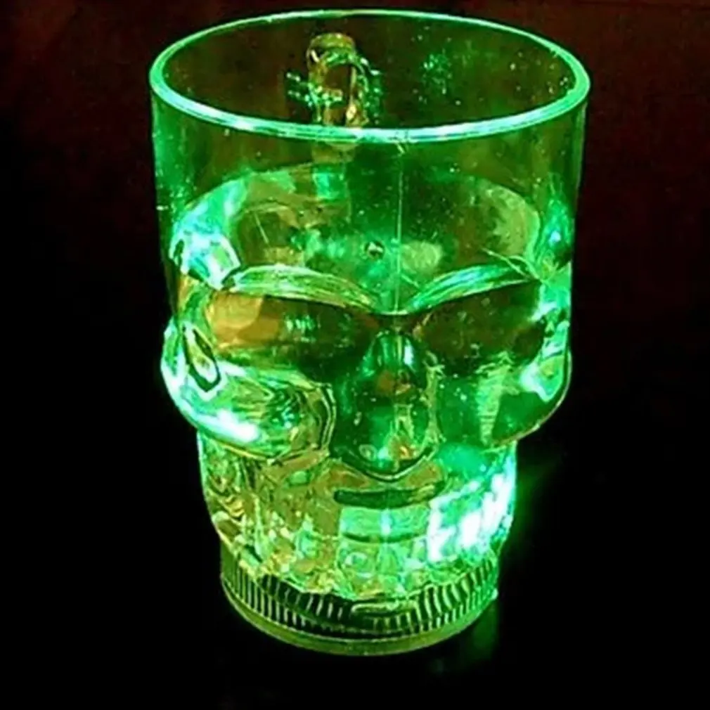 СВЕТОДИОДНЫЙ красочные светящиеся Teddy Bear череп голова чашки Flash индукционный