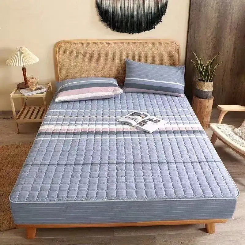 

3 PCS Bed Mattress Cover Cotton Fitted Sheet Protector Pad Bed Comfortable Twin Queen Quilted Warm bed