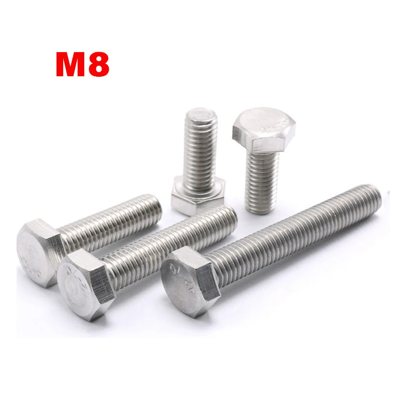 Наружный шестигранный винт из нержавеющей стали [M8]304 удлиненный с полными