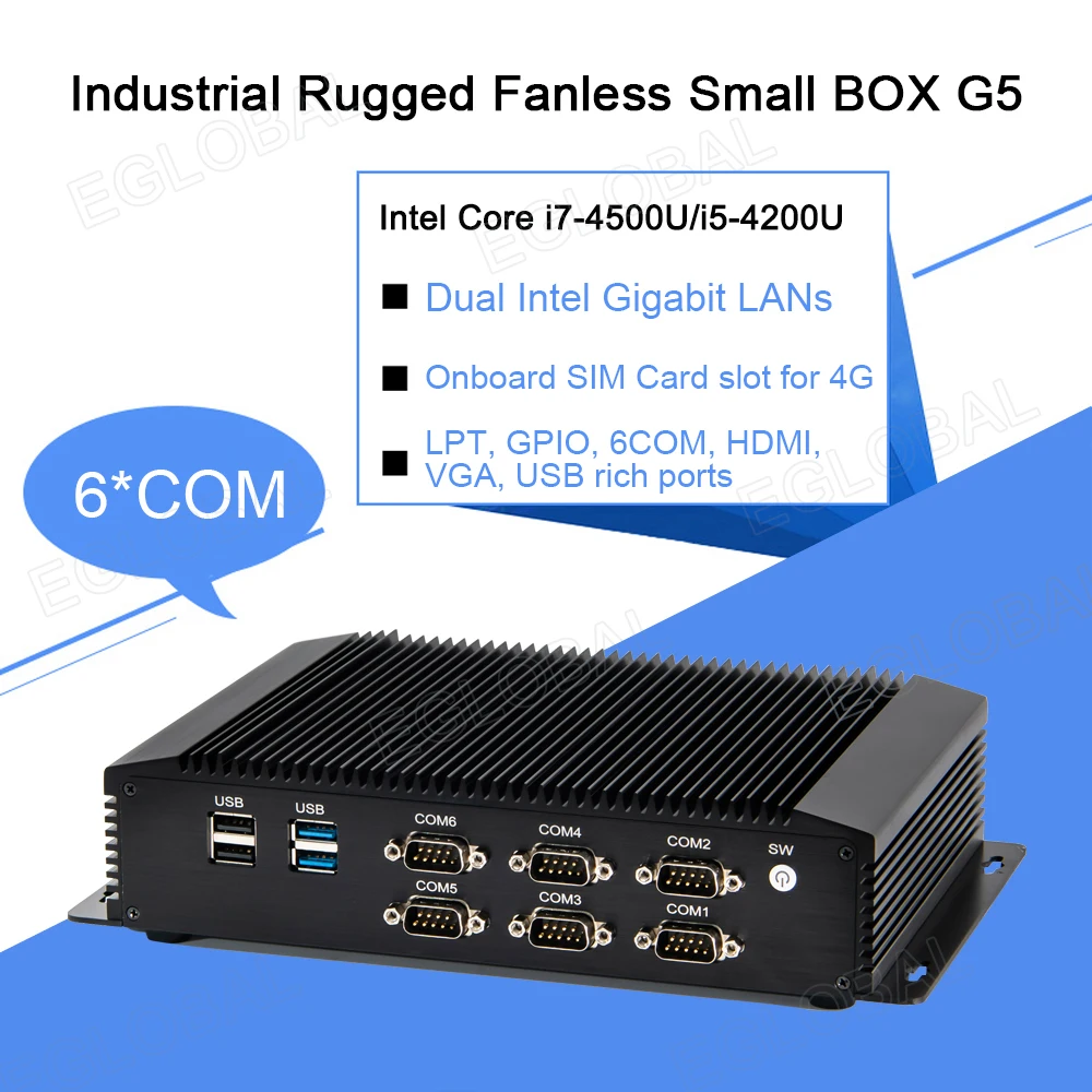 

EGLOBAL dual lan G5 Intel I7 4500U mini pc cpu Industrial desktop Kiosk Pocket PC Mini Cheap PC