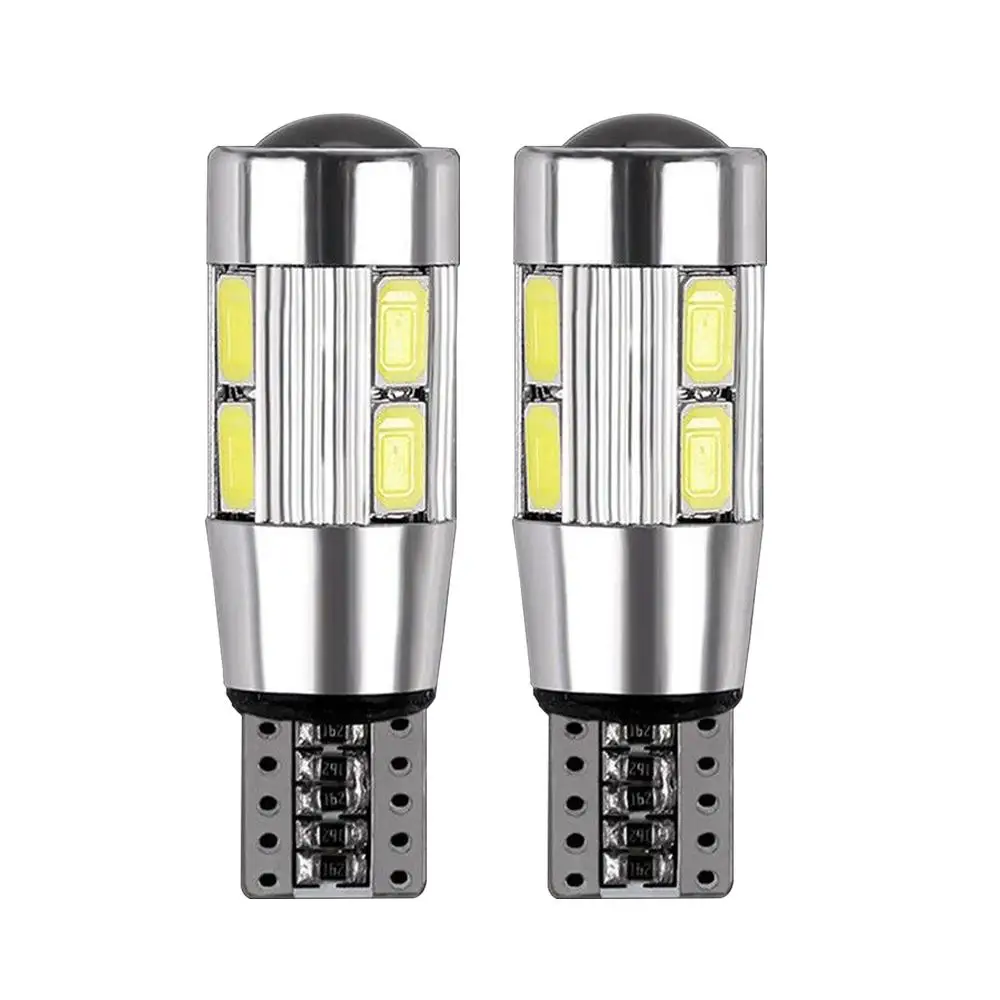 

2X T10 White Car Auto LED Canbus W5W 10SMD 5630 Reverse Bulb No Error Parking Trunk License Plate Lamp Brake Light Turn Signal