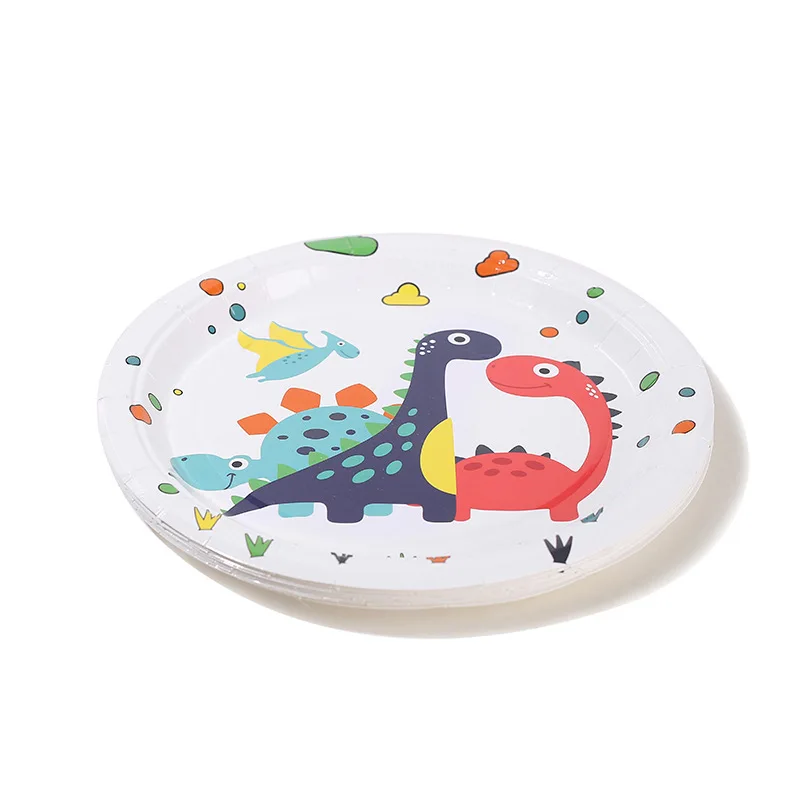 

60pcs/lot Dinosaur anniversaire 10 people party disposable party tableware for dinosaurio theme birthday party decorations kids