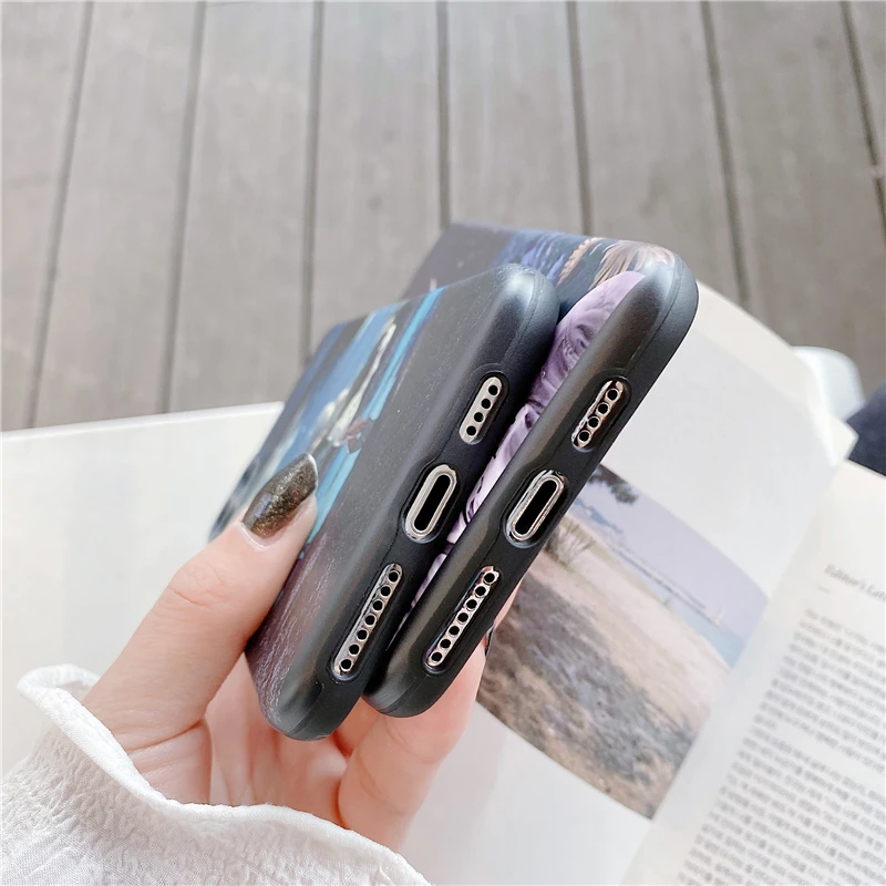 

Simple Space astronaut Phone Cover Case For Iphone X 11 pro Xs Max Xr 10 8 7 se 4.7 Plus Luxury Soft silicone Coque Fundas