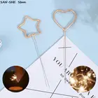 Романтическая звезда в форме сердца, для свадьбы, дня рождения, украшение для торта