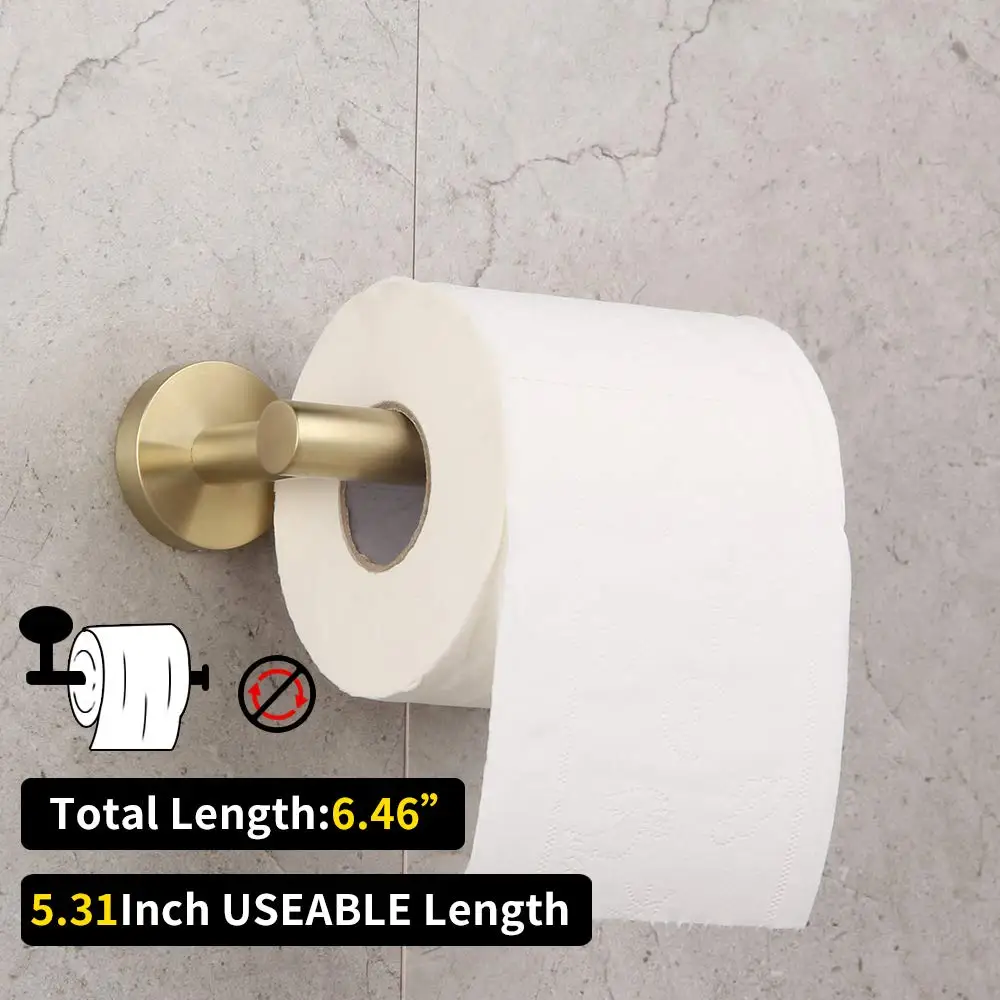 

Brushed Gold Toilet Paper Holder wc paper holder waterproof Toilet Paper Holder for Bathroom Accessories Set