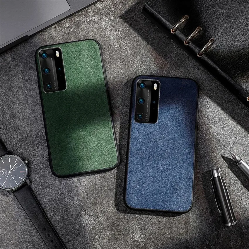 

Alcantara Leather Back Cover For Huawei P30 Pro P40 Mate 20 Mate 30 Case For Honor 30 Pro 20 V30 Luxury Artificial Phone Case