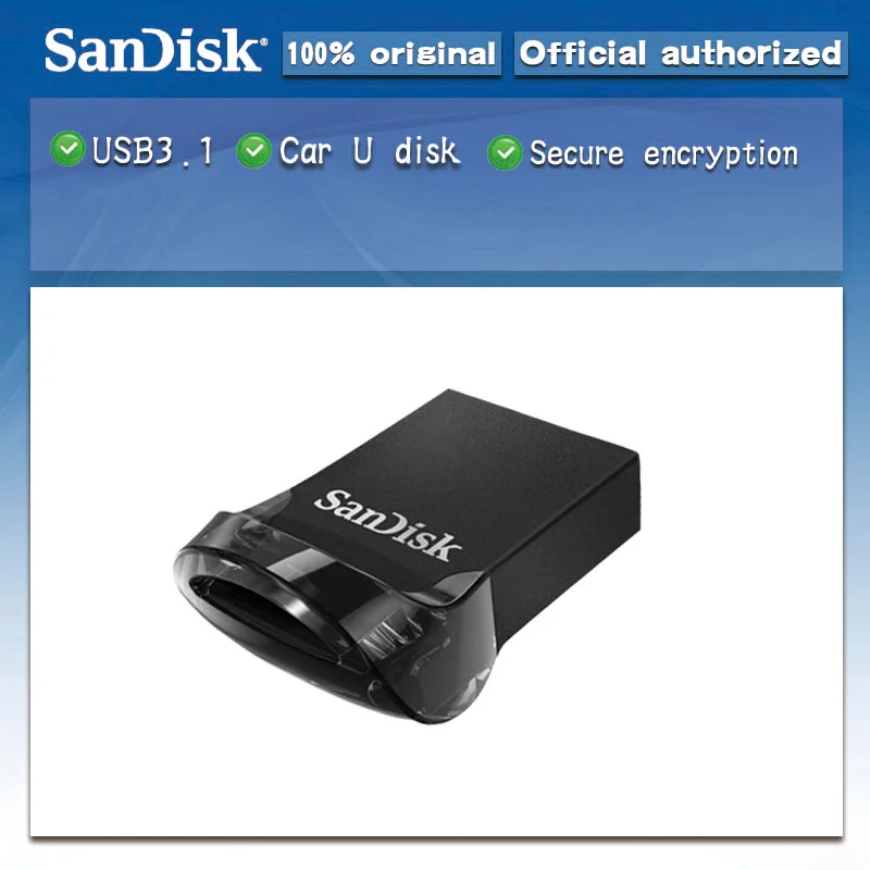 Двойной флеш-накопитель SanDisk Ultra Fit USB флеш-накопитель 64Гб CZ430 16 Гб мини USB флэш-накопитель 3,0 до 130 МБ/с. высокое Скорость USB 3,0 U Stick 32 Гб