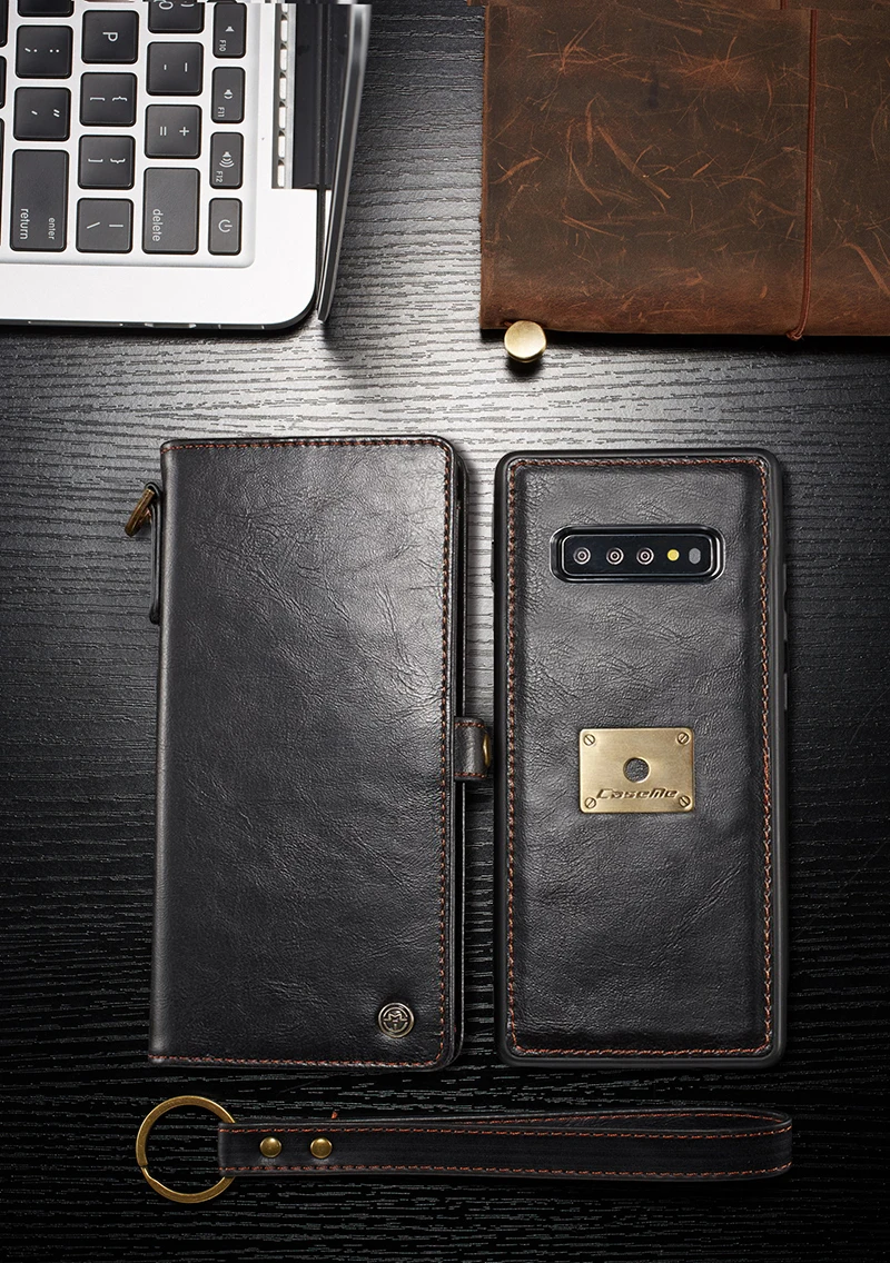 Чехол-кошелек для Samsung Note 8 9 10 S8 S9 S10 Plus E флип съемный кожаный чехол-держатель для карт чехол для телефона Note10 Note10+ сумка