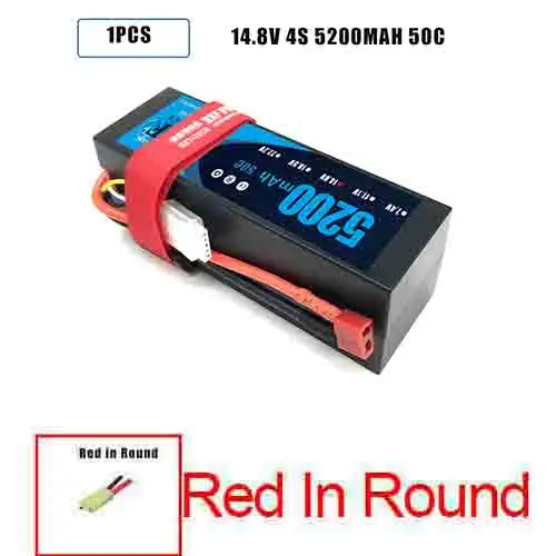 1PCS4S5200HARDRED DXF Lipo 4S Батарея жесткий чехол 14,8 V 5200 мА/ч, 6500 мА/ч, 50C 100C 200C AKKU для 1:8 1:10 RC автомобиль E Багги Truggy Грузовик Лодка - Цвет: 1PCS4S5200HARDRED
