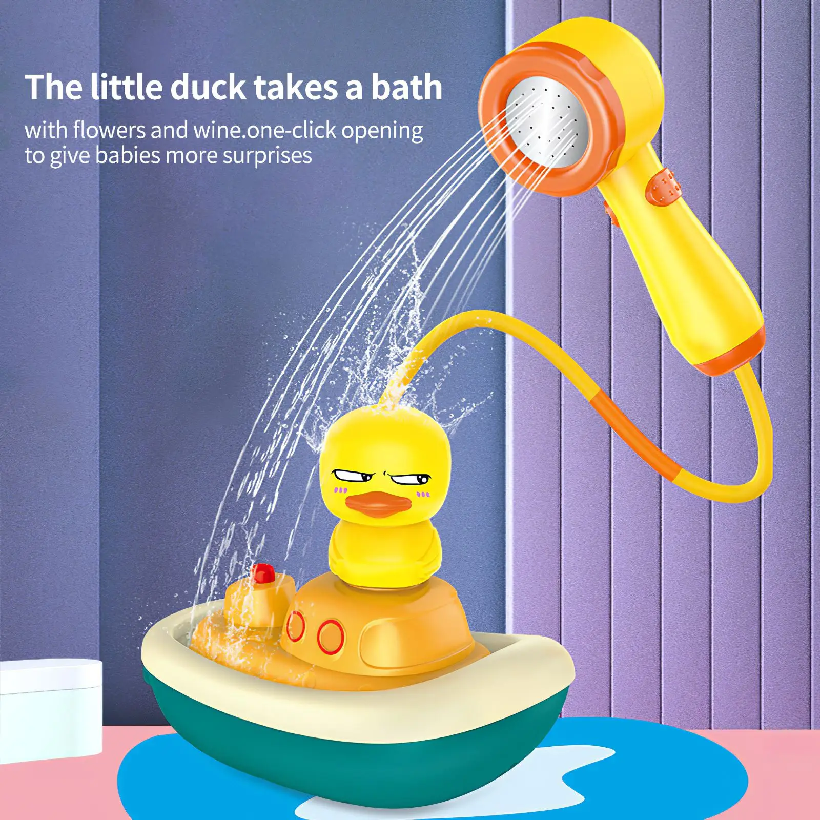 

Baby Bath Toys For Kids Electric Floating Bathtub Sprinkler Toy Duck Sucker Shower Spray Water Toys Child Swim Pool Spray Game