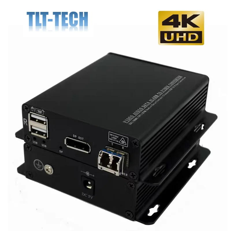 One pair 4K Displayport extender over fiber optical with KVM support USB keyboard and mouse up to 10KM single mode