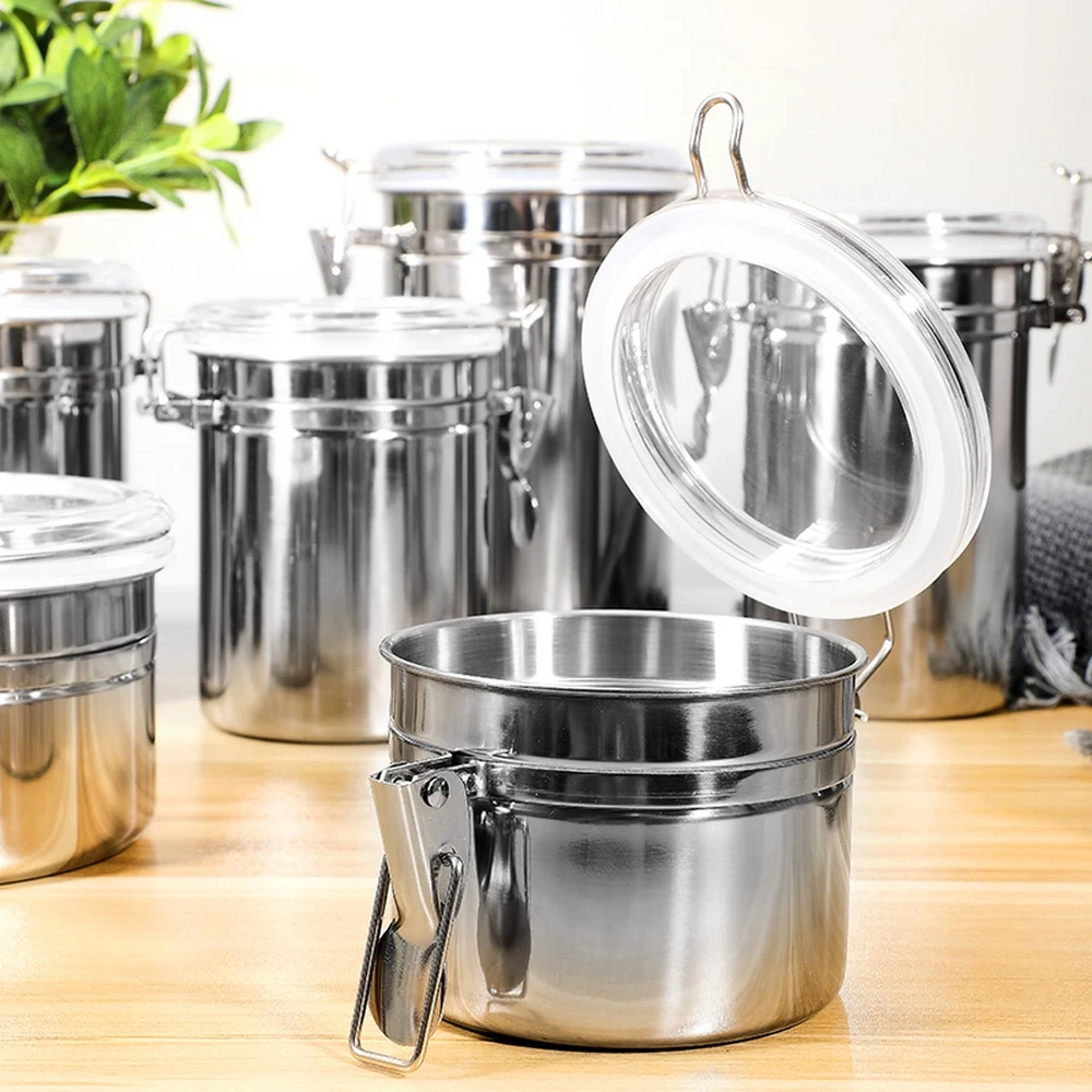 Герметичные банки из нержавеющей стали стеклянная банка для хранения продуктов