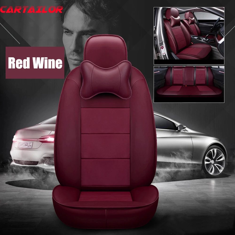 

CARTAILOR Auto Seat Cover for Hyundai Equus Leather Car Seat Covers & Accessories Quality Seats Protector Cars Cushion Supports