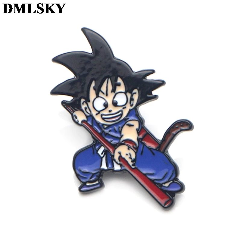 DMLSKY аниме Dragon Ball Z мультфильм Металлические Булавки эмалированные Броши для женщин и мужчин Нагрудный значок для рюкзака джинсовая булавка Воротник Подарок M4092