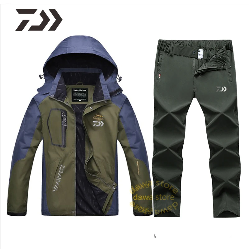 

Men Suit for Fishing Clothing Quick-Drying Pants Fishing Waterproof Breathable Thin Sunscreen Clothes Fishing Jacket Outdoor