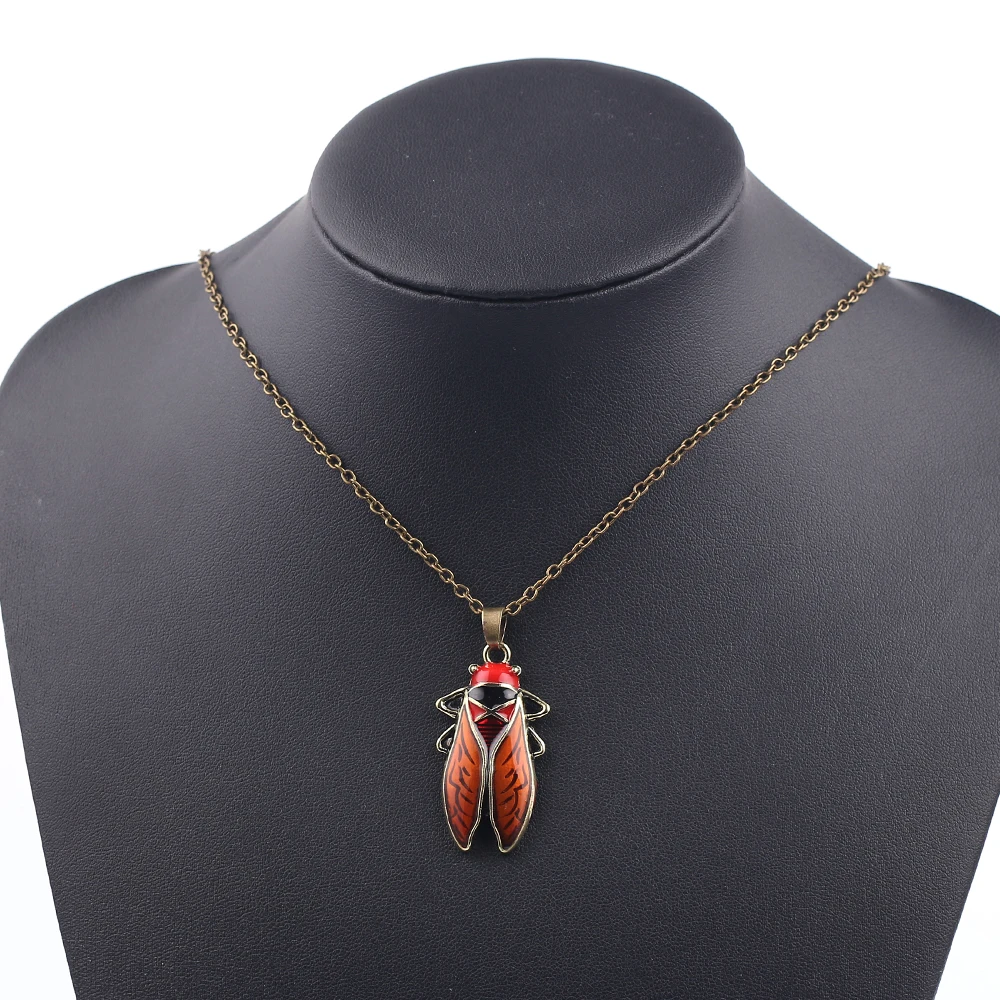 Модные реалистичные насекомые кулон ожерелье Цикада похож на тараканов свитер