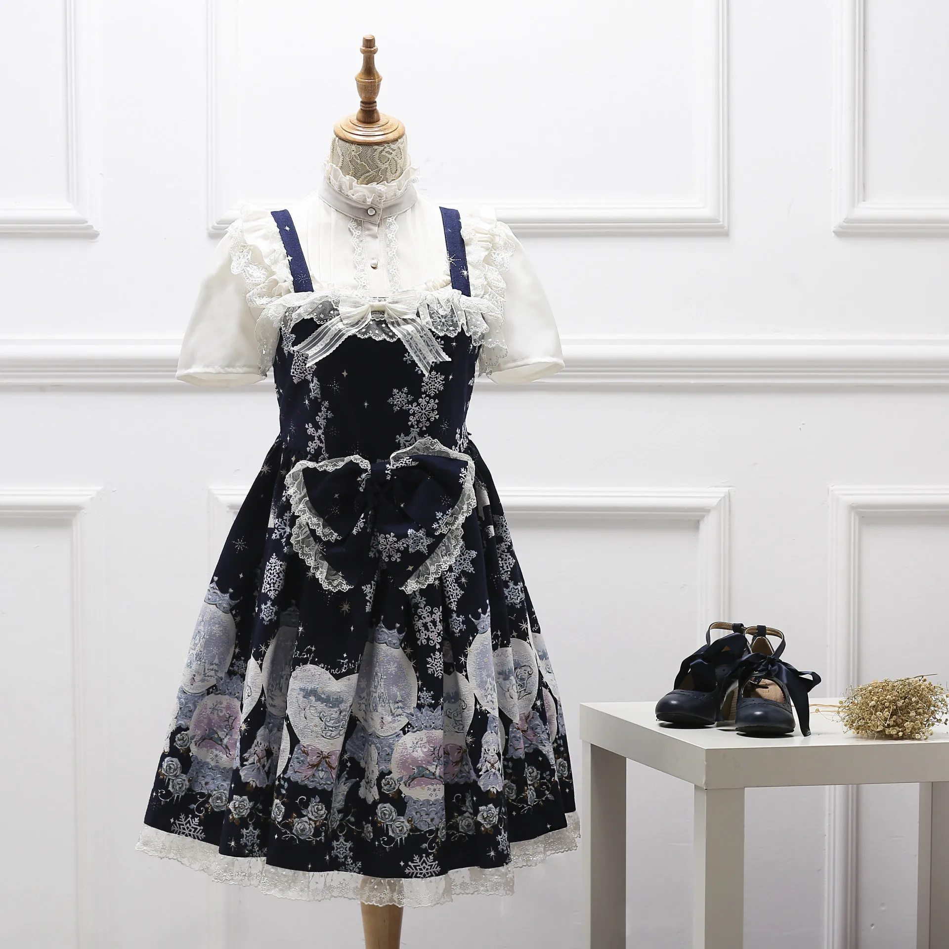 Винтажная Милая рубашка в стиле &quotЛолита&quot дворцовая кружевная приталенная