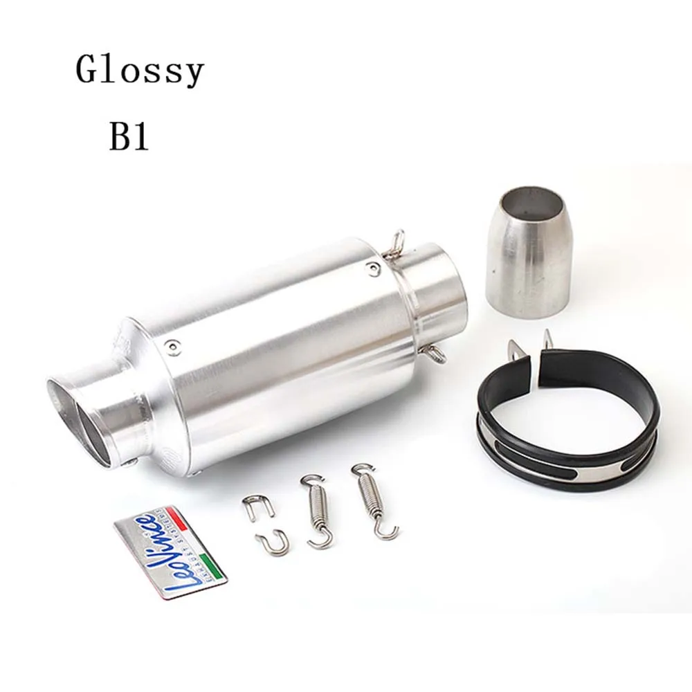 51mm Universal Motorcycle Stainless Steel Exhaust Modified Scooter Leovince Muffle Fit Most ATV With Sticker |