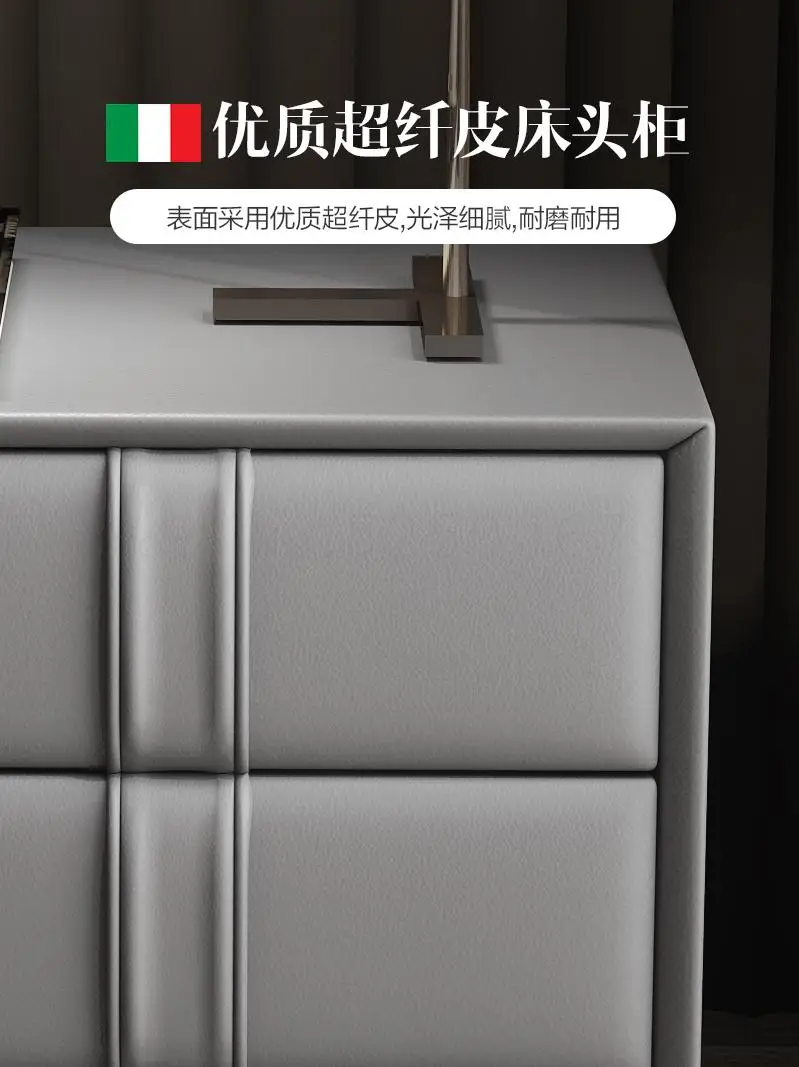 Импортный из России простой современный кожаный ящик прикроватный столик для