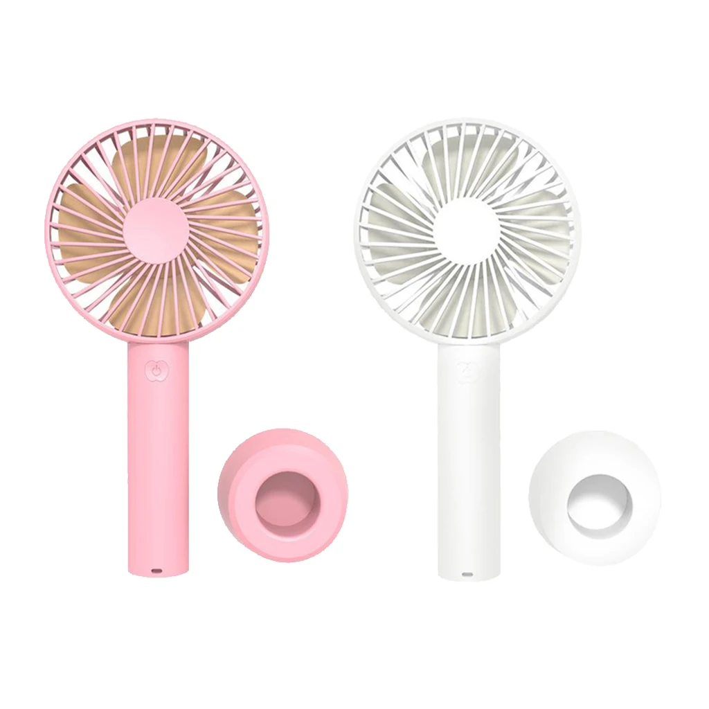 

2pcs Handheld Battery Operated Face Fan Portable Rechargeable 3 Setting Travel Handheld USB Fan