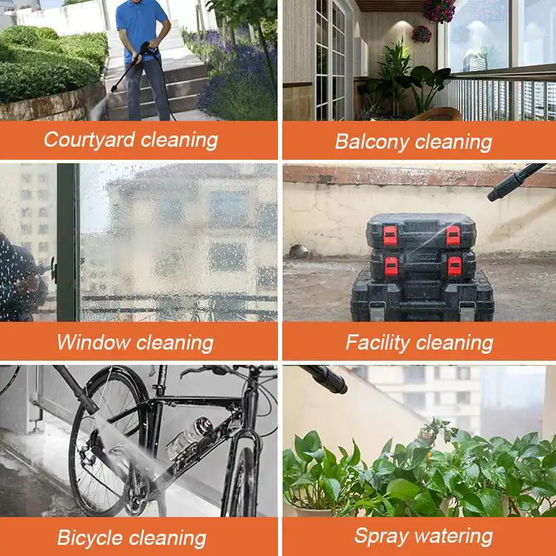 Купить 24V 300W Портативный водяной пистолет высокого давления для очистки Автомобильная моющая машинка шланг для полива сада сопло спринклера пенов... Pаспродажа 24V 300W Портативный водяной пистолет высокого давления для очистки Автомобильная моющая машинка шланг для полива сада сопло спринклера пенов...