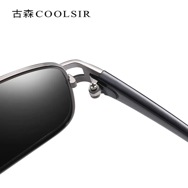 Мужские солнцезащитные очки с поляризацией и УФ-защитой маленькая квадратная