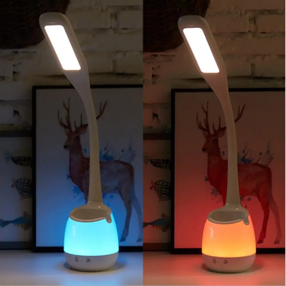 USB Перезаряжаемый светодиодный настольная лампа с сенсорным затемнением