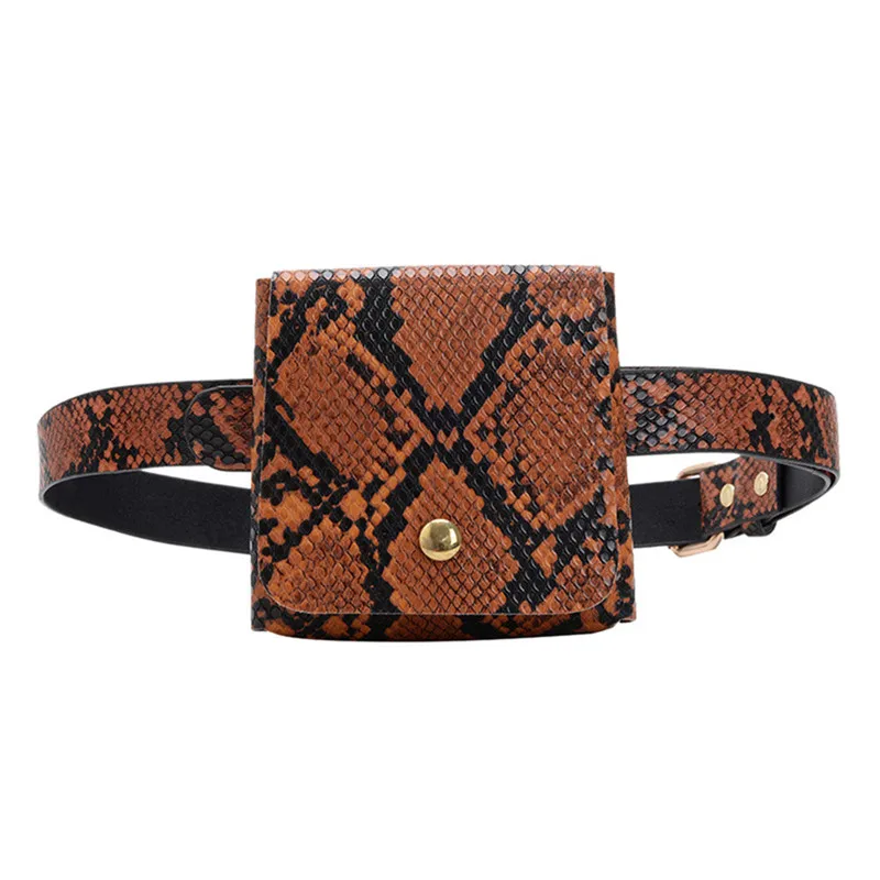 Новый мини Для женщин змеевидный пояс поясная сумка из натуральной кожи с