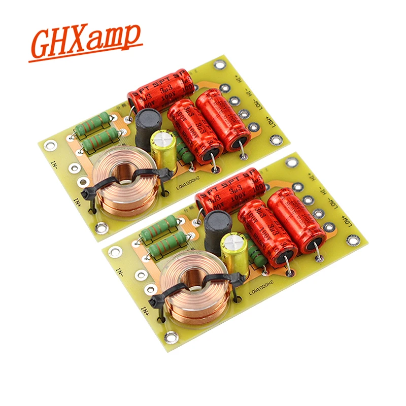 

GHXAMP HiFi 280 Вт 2-полосный кроссовер твитер басовый динамик Частотный делитель 1000 Гц-3,3 кГц для 5-12 дюймовый звуковой динамик Ремонт 2шт