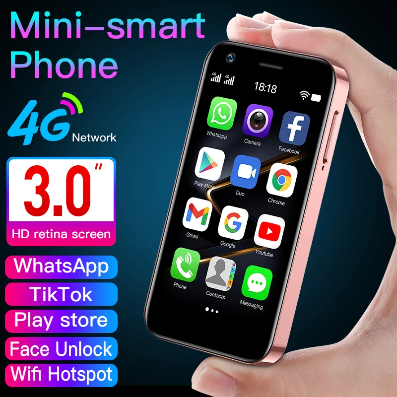 

SOYES XS12 Supper Mini 4G Smartphone Dual Sim Ultra Thin Card Mobile WIFI Bluetooth FM Hotspot Student Pocket Cellphone Google