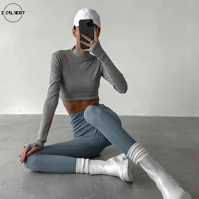

Z Culvert 2021 Fall winter Fashion Solid Warm Comfortable Slim Elastic Booty yoga trousers