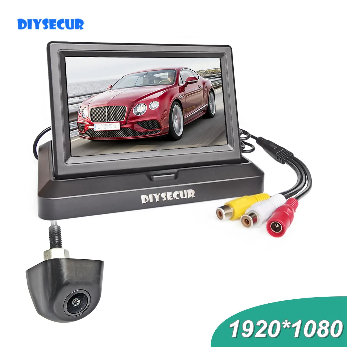 DIYSECUR 5" монитор автомобиля IPS AHD 1024x600, камера заднего вида HD 1920*1080P на 170 градусов с ночным видением Starlight для SUV и MPV.