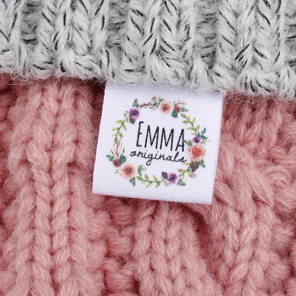 Custom Sewing label fold Clothing Labels - Fabric Name Tags Logo or Text Cotton Ribbon Design (MD3034) | Дом и сад
