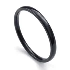 Мужское простое модное классическое черное благородное тонкое кольцо для вечеринки