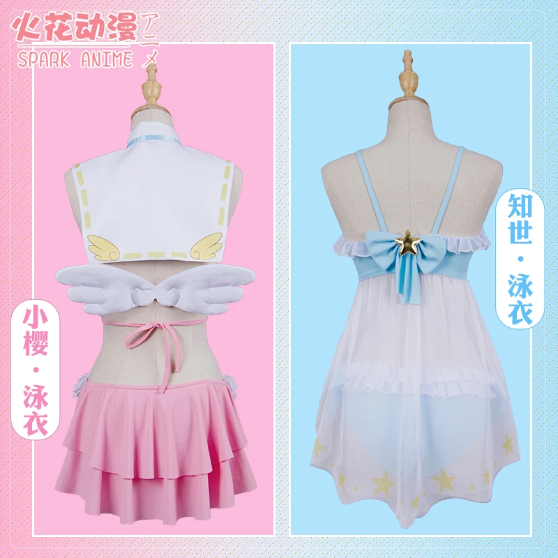 Предварительно карточка распродажи Captor SAKURA маскарадный костюм купальные костюмы милые Комплекты Женские костюмы для плавания в Стиле Лолита
