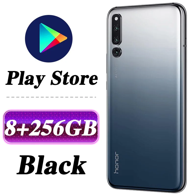 8G 256G Black HONOR Magic 2, мобильный телефон, 6,39 дюймов, 8 ГБ, 128 ГБ, Kirin 980, четыре ядра, Android 9,0, разблокировка лица, supercharge - Цвет: 8G 256G Black