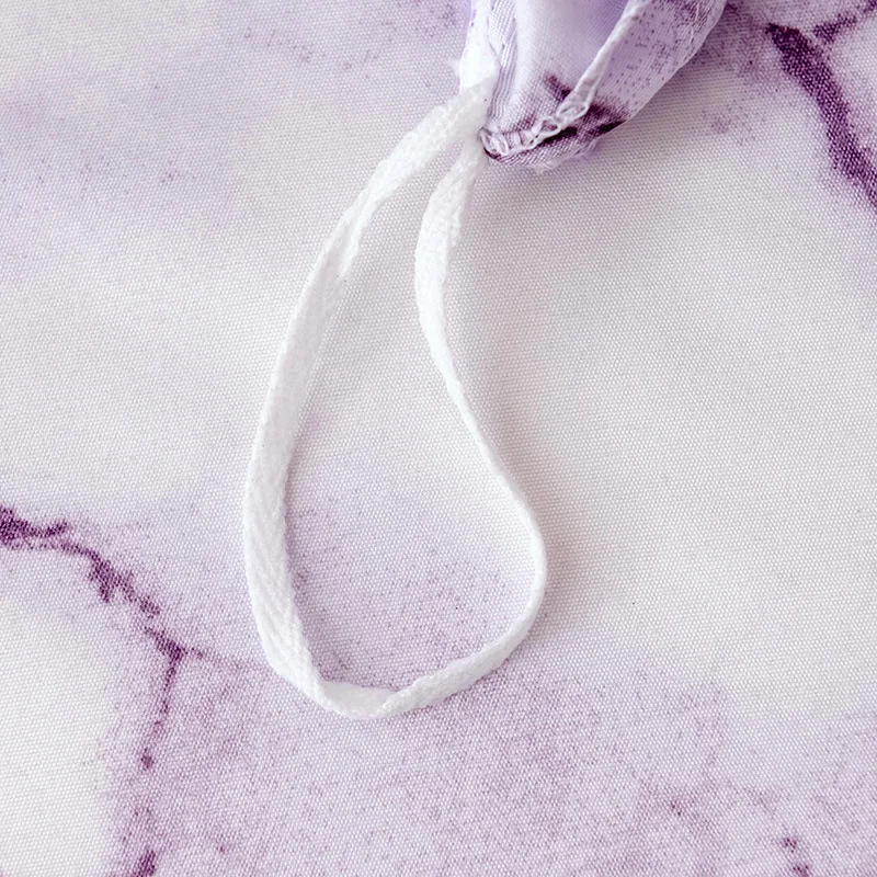 

White Purple Marble Pattern Bedding Set Plain Print Nordic Style Bohemian Duvet Cover Super Soft Quilt Cover