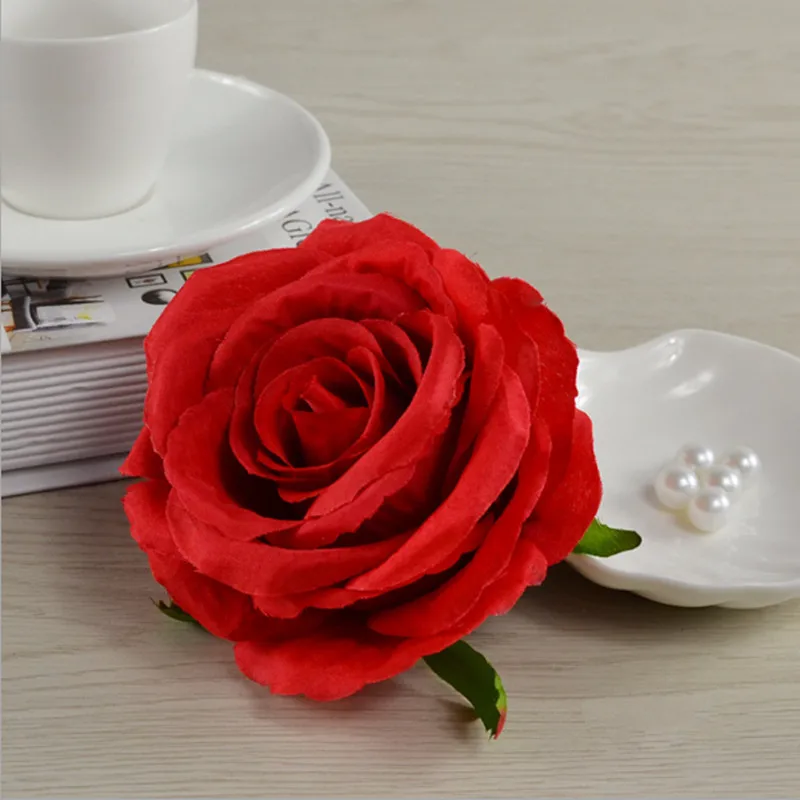 20 штук 10 см искусственные розы Шелковые головки цветов Набор сделай сам для