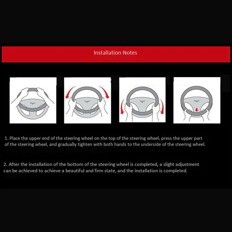 

NEW-High Quality Sandwich Fabric Cars Wheel Covers Anti Slip Universal Car Steering Wheel Set