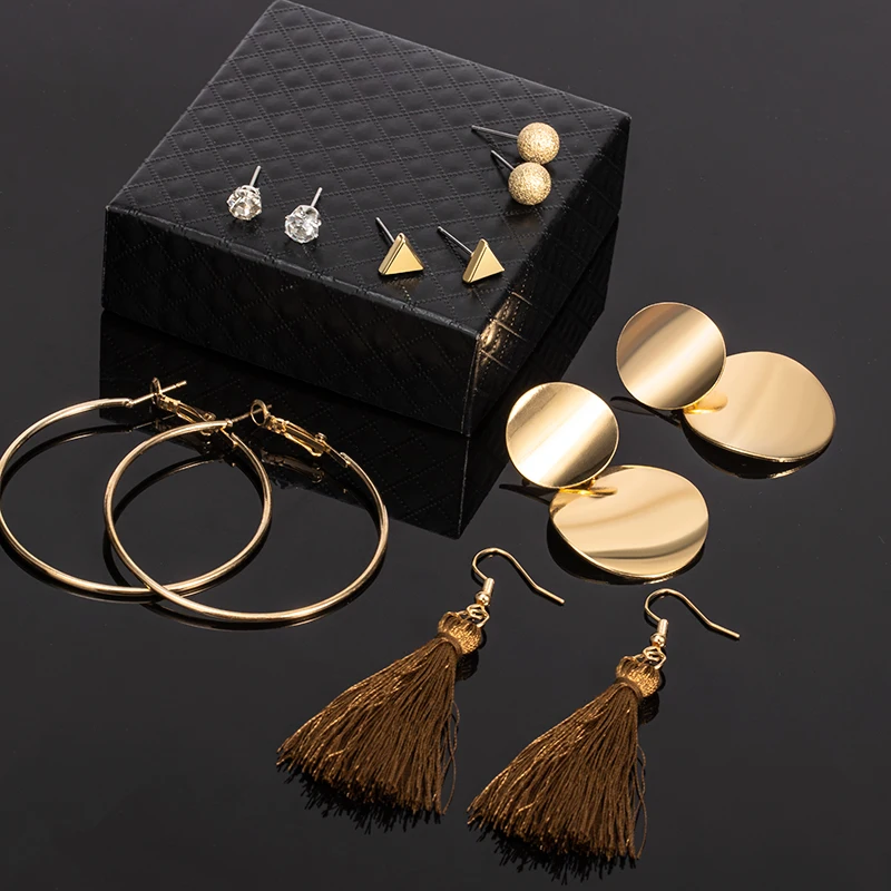 X &amp P винтажные акриловые серьги с кисточками богемные массивные висячие в форме