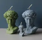 3D Свеча Давида силиконовая формы для искусства Портрет ароматерапия форма для свечей DIY Форма для изготовления свечей форма для свечей