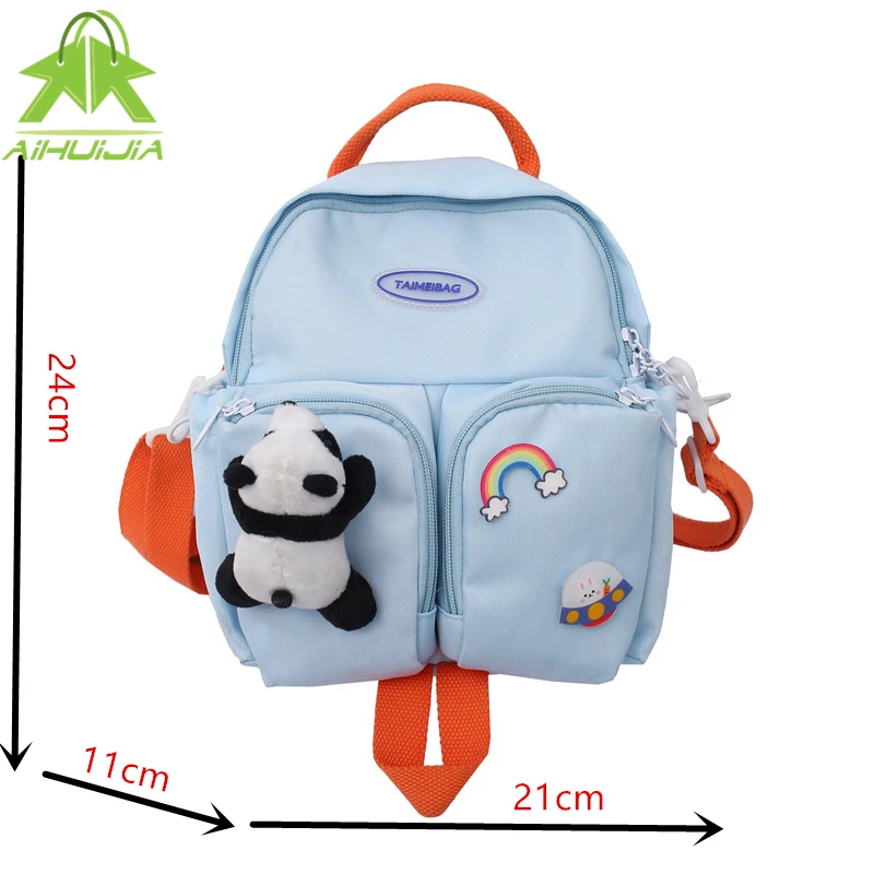 

Fashion Maiden Cute Solid Color Small Backpack Multifunction Student Shoulder Bags 2021 New Nylon Leisure Travel Girl Handbag