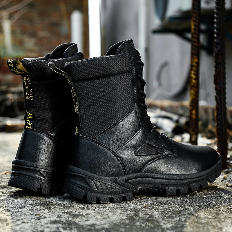 

Men's Tactical Boots Outdoor Walking Sports Shoes Ankle Boots Troop Training Safety Work Boots Desert Jungle Boots Size 39-45